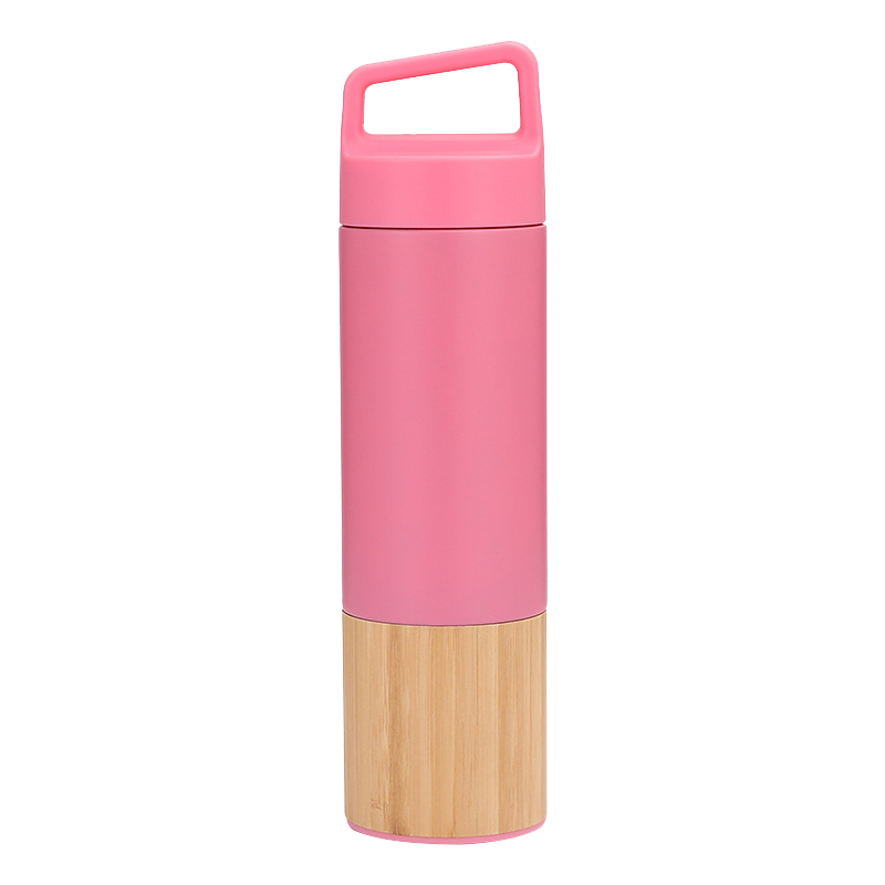 Bouteille d'Eau Thermos en Bambou Portable en Acier Inoxydable