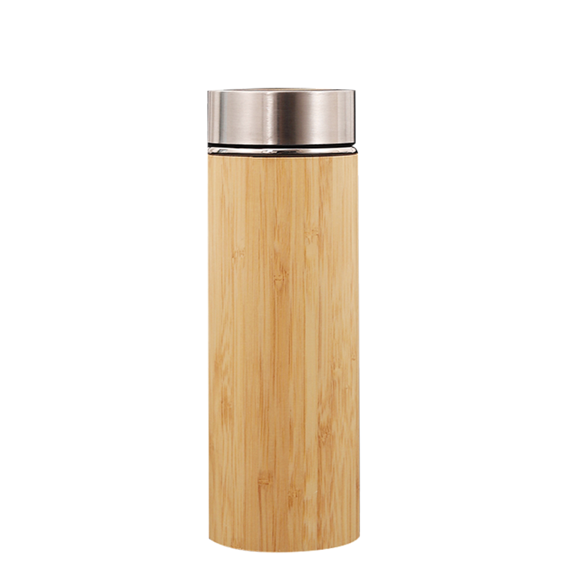 Thermos Isolé en Bambou Naturel avec Infuseur du Thé