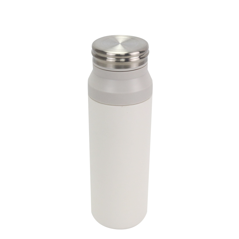 tasse blanche simple de thermos de vide d'acier inoxydable de l'aspect 350ml blanc