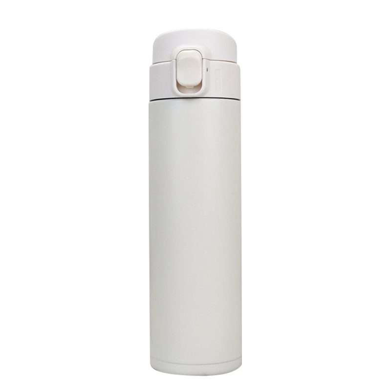 Thermos sous vide à couvercle pop-up droit simple blanc de 500 ml