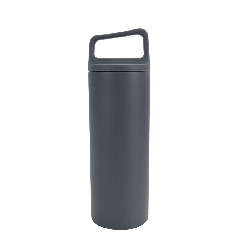 Thermos droit sous vide gris en acier inoxydable 304 de 500 ml