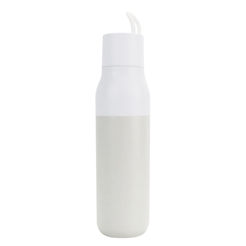 Thermos blanc de vide de peinture de jet de corde de main d'acier inoxydable de 500ml