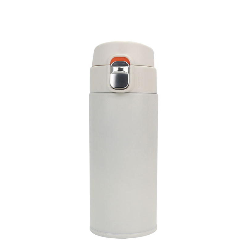 Thermos portatif de vide de chapeau de rebond blanc d'acier inoxydable de 350ml