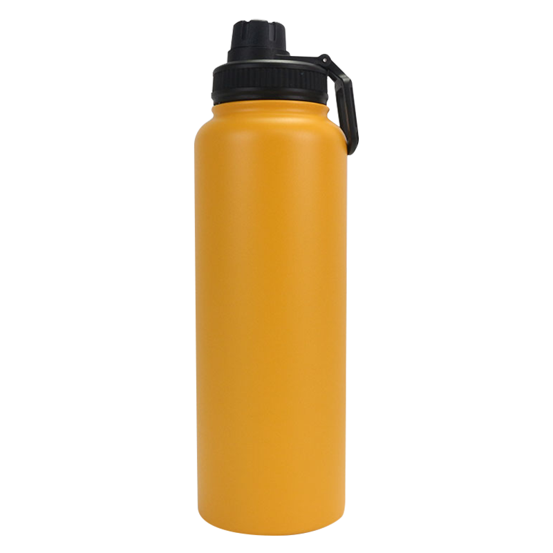 Thermos spatial avec anneau de transport Orange, couvercle en paille en spirale, 1800ml/1200ml/900ml/700ml/500ml/350ml