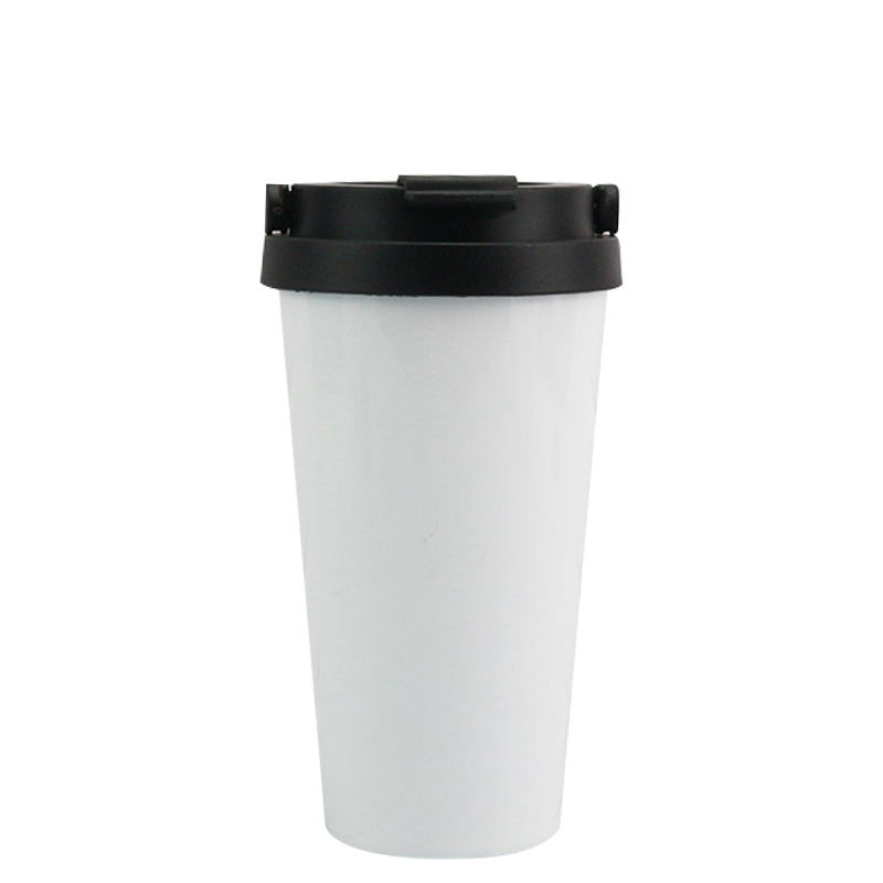 Tasse à café avec anneau de transport droit rabattable de 500 ml avec tapis en silicone antidérapant