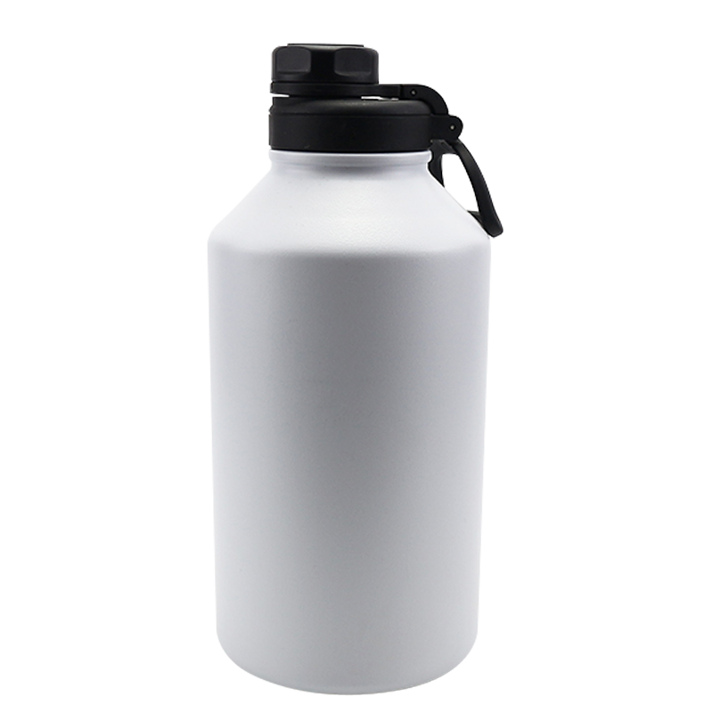 Bouteille spatiale à anneau de transport extérieur en acier inoxydable sous vide à double paroi de 64 oz