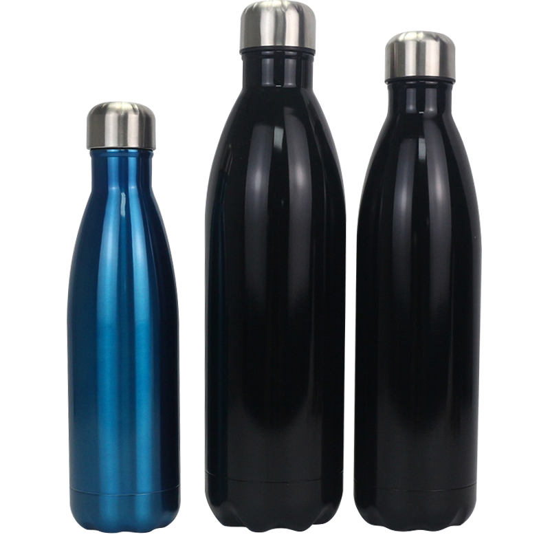 1000 ml / 750 ml / 500 ml Multi-capacité 304 Bouteille cola à l'épreuve de fuite en silicone en acier inoxydable