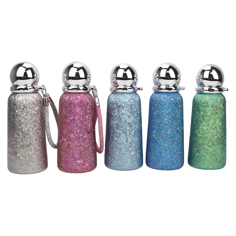 Tasse en titane avec poignée tressée de 360 ​​ml, avec couvercle miroir sphérique