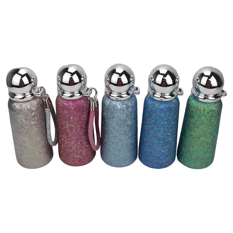 Tasse en titane avec poignée tressée de 360 ​​ml, avec couvercle miroir sphérique