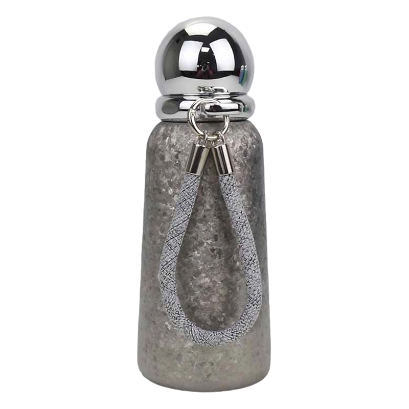 Tasse en titane avec poignée tressée de 360 ​​ml, avec couvercle miroir sphérique