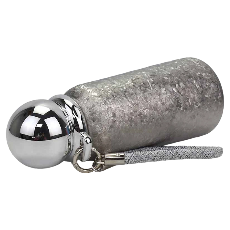 Tasse en titane avec poignée tressée de 360 ​​ml, avec couvercle miroir sphérique