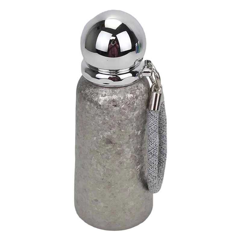 Tasse en titane avec poignée tressée de 360 ​​ml, avec couvercle miroir sphérique