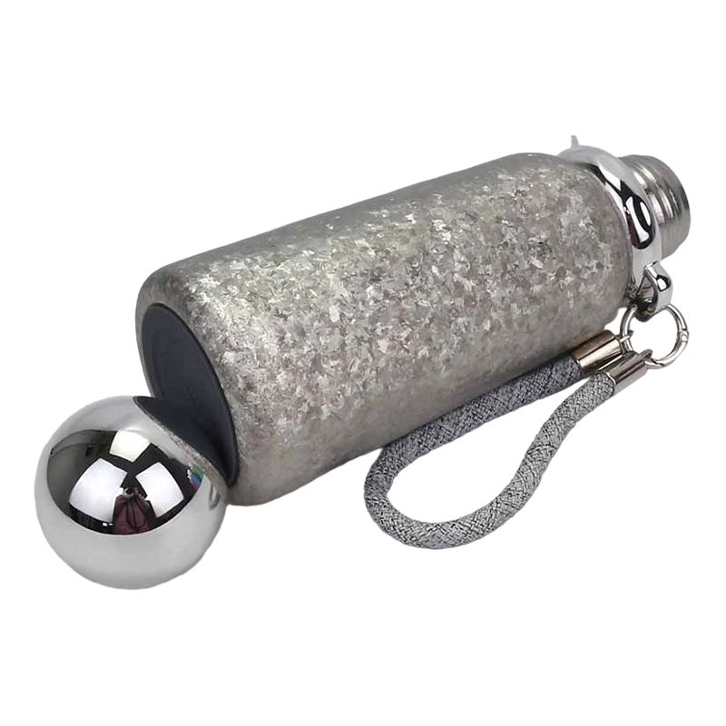 Tasse en titane avec poignée tressée de 360 ​​ml, avec couvercle miroir sphérique